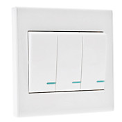 3 Rocker Switches Socket