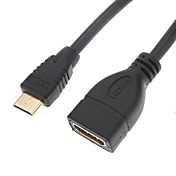 HDMI V1.3 AF a mini cavo HDMI maschio (15 cm Nero)