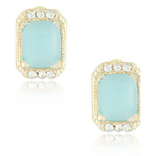 Único Opal Ouro 18K brincos de cristal banhados Mais Cor disponível