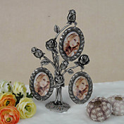 Rose Design Alloy Family Tree Photo Frame With 3 Hanging Oval Frames
