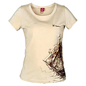 Women's Fashionable Scrawl Round Collar T-shirts(Khaki)