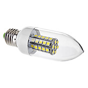 E27 6W 47x5050SMD 500-530LM 6000-6500K Natural White Light LED Candle Bulb (220V)