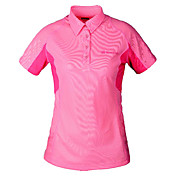 Donne asciugatura rapida Polo T-shirt (rosa)