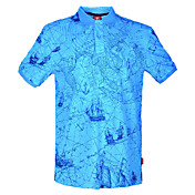 Cotone Moda Uomo Polo T-shirts (Blu)