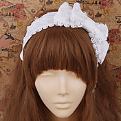Handmade White Cotton Classic Lolita Classic Lolita Headdress