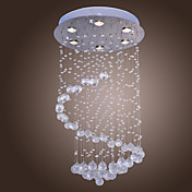 Montagem Embutida moderno com 6 luzes em Design frisada de cristal