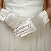 Delicate Satin Fingertips Wrist Length Wedding/Evening Gloves(More Colors)