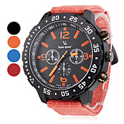 Menns Fabric analog kvarts armbåndsur (assorterte farger)