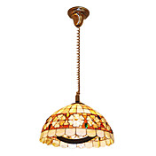 120W Artístico Tiffany Pendant Light com Colorful Nature Shell Material Sombra Integrado