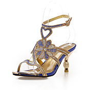 Stylish Leatherette Stiletto Heel Sandals With Rhinestone/Flower Party/Evening Shoes (More Colors)