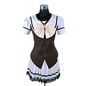 Cute Girl Brown and White School Uniform(3 Pieces)