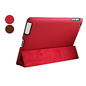 Microgroove patroon pu lederen tas met standaard voor de iPad 4 en de nieuwe iPad & iPad 2 (verschillende kleuren)