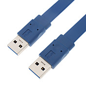 24 +28 AWG Super USB3.0 ad alta velocità AM / AM Cavo piatto (Blu, 1 m)
