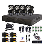 8-Kanal Home and Office DIY CCTV DVR-System (P2P Online, 4 D1 Recording)