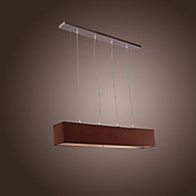 Lampadario contemporaneo 60w con 4 luci in tonalità tessuto marrone