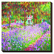 The Stretched Canvasist's Garden at Giverny, c.1900 by Claude Monet Famous Stretched Canvas Print