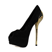 Semsket stiletto hæl Peep Toe Pumper fest / kveld sko