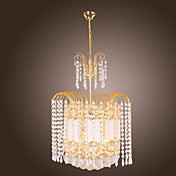 Golden Crystal Ceiling Light with 4 Lights