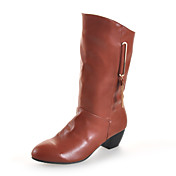 Leatherette Chunky Heel Mid-Calf Boots With Tassel Party / Evening Shoes (More Colors)