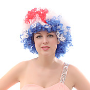 Capless Mixed Hair Colorful Short Curly Hair Wigs