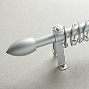 Bullet Finial sølvskinnende Finish Drape Rod