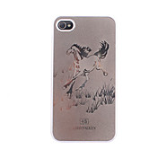 Copper Sheet cavallo del modello Custodia rigida per iPhone 4/4S (colori assortiti)