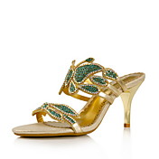 Fashion Leather Stiletto Heel Sandals With Rhinestone Party/Evening Shoes(More Colors)