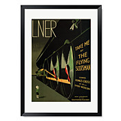 Ingelijste kunstdruk Vintage Flying Scotsman door Vintage Apple Collection