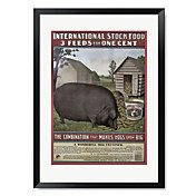 Ingelijste kunstdruk Vintage Hog Eten door Vintage Apple Collection