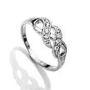 Pretty Gold/platinum Plated with Crystal Ring