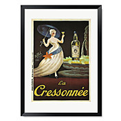 Framed Art Print Vintage La Cressonnee by Vintage Apple Collection