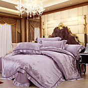 4PCS 300TC Auchan Jacquard Bamboo Duvet Cover Set