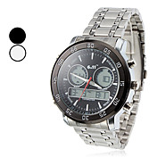Mænds Alarm Kalender Style Steel Automatic Digital Multi-bevægelse armbåndsur (assorterede farver)