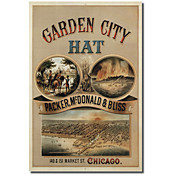 Gedruckt Leinwandbild Vintage 1878 Garden City Hut von Weinlese-Apple-Sammlung mit gestreckten Rahmen