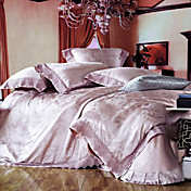 4 PCS 400TC Persian Jacquard Silk Duvet Cover Set