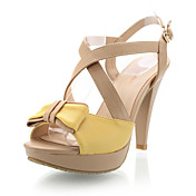 Amazing Leatherette Stiletto Heel Sandals With Bowknot Casual Shoes(More Colors)