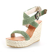 Braided Hemp Rope Wedges Sandals With Buckle Party / Evening / Casual Shoes (More Colors)