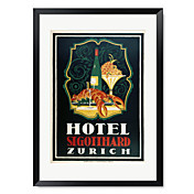 Gerahmte Kunst DruckenAGBImpressum Vintage Hotel Zürich von Vintage Posters