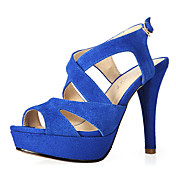 Fabulous Suede Stiletto Heel Sandals With Buckle Party/Evening Shoes