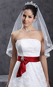 1 Layer Beautiful Fingertip Wedding Veil
