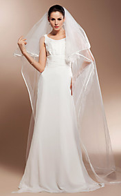 Two-tier Chapel Wedding Veils With Finished Edge