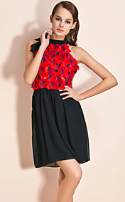 ts cou ondulé floral enveloppé robe avec ceinture (plus de couleurs)