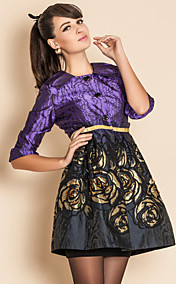 TS High End Gold Jaquard Embroidery Trench Coat