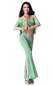 dancewear cristal algodón belly dance camiseta de manga corta y pantalones para damas más colores