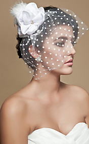 Beautiful Velvet And Feather Bridal Hat/Headpiece