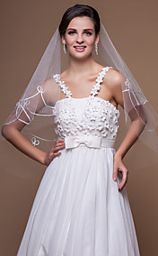 One-tier Fingertip Wedding Veils With Cut Edge (More Colors)