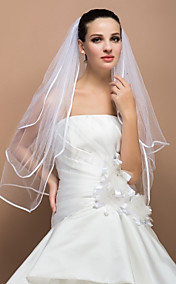 Three-tier Elbow Bandkante Brautschleier