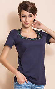 TS Handmade Beads Collar T Shirt