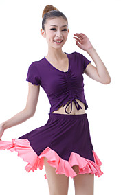 Viscosa Dancewear Latin Dance Top y Falda Trajes para damas