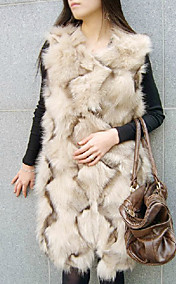 Nice Collarless Fox Fur Casual/Party Vest(More Colors)